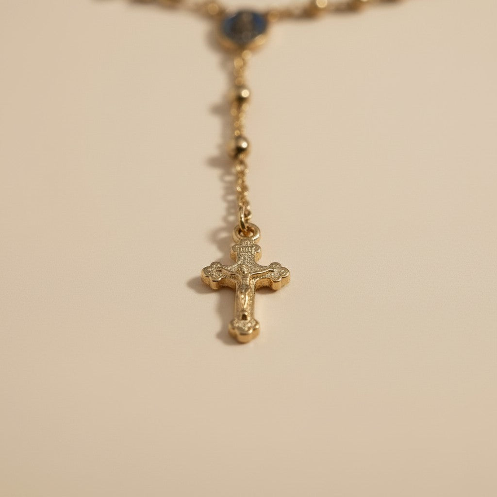 Rosary Necklace - Traditional Catholic Prayer Jewelry for Women