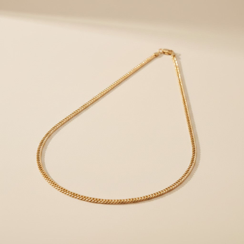 18k Gold Filled Double Curb Chain Necklace | 4mm Bold Everyday Style