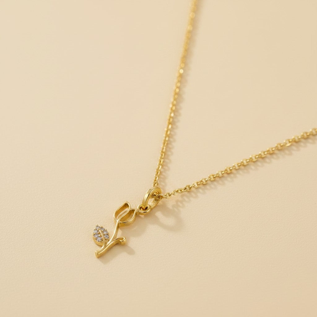 18k Gold Filled Tulip Charm Necklace | The Perfect Mother's Day Gift