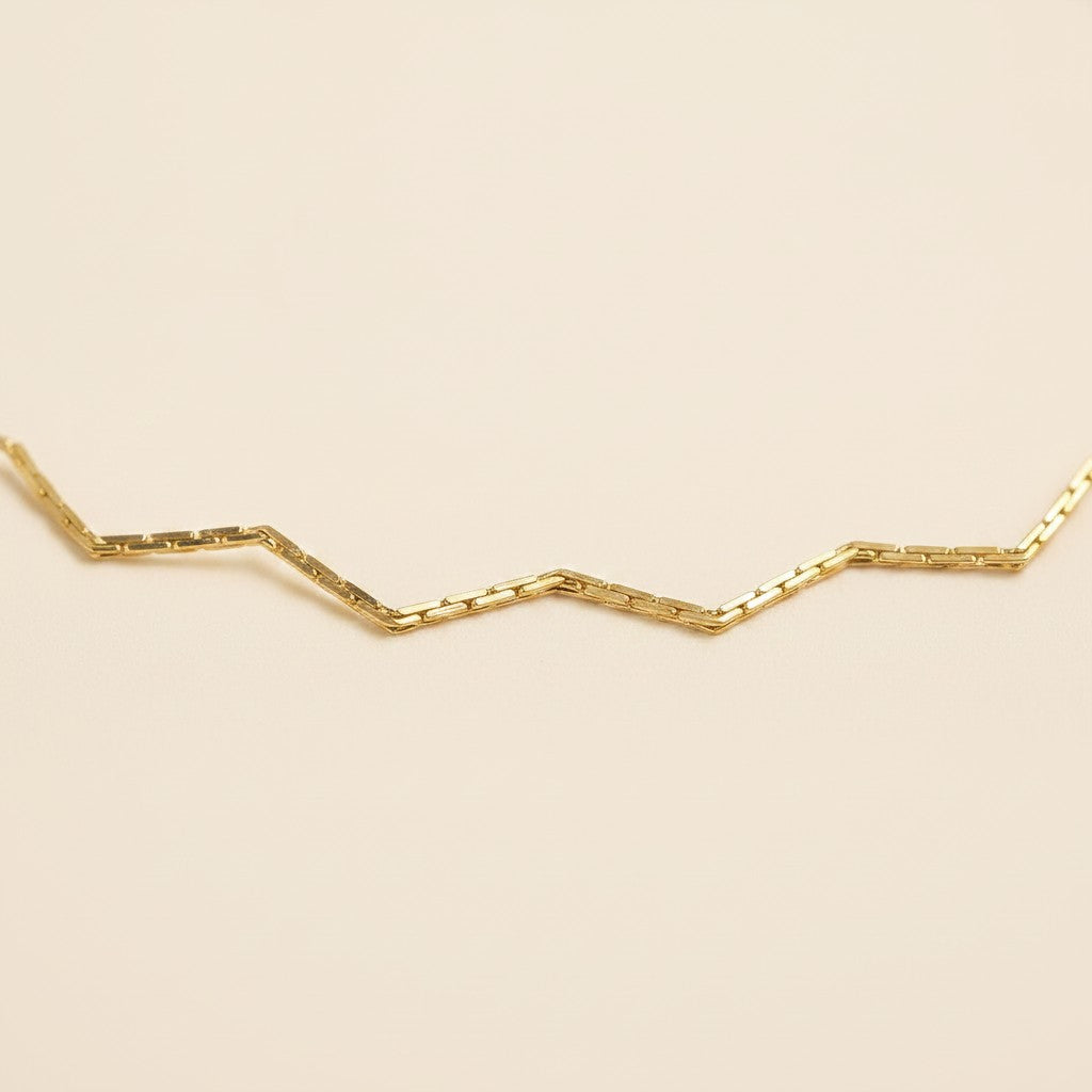 18k Gold Filled Zig Zag Anklet | Playful Everyday Shine