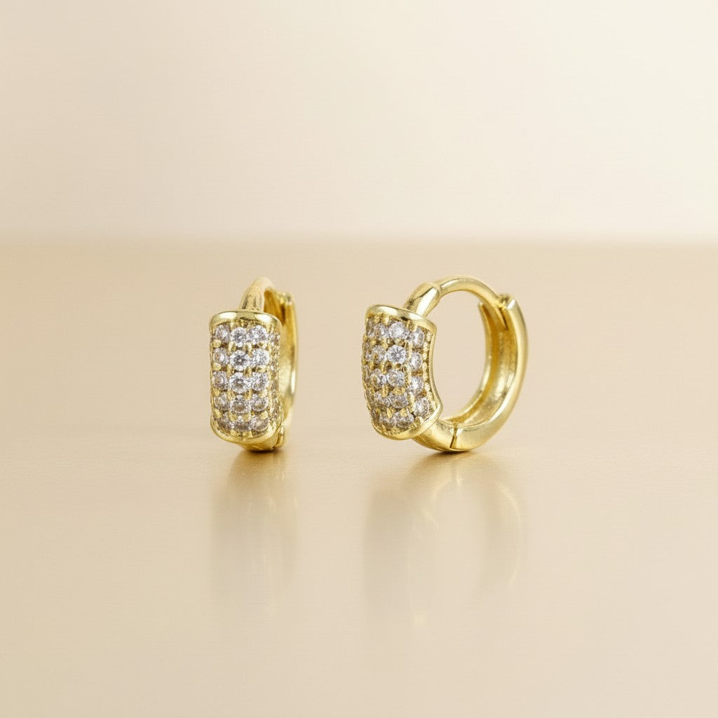 18k Gold Filled CZ Huggie Hoop Earrings — The Everyday Essential You've Been Missing
