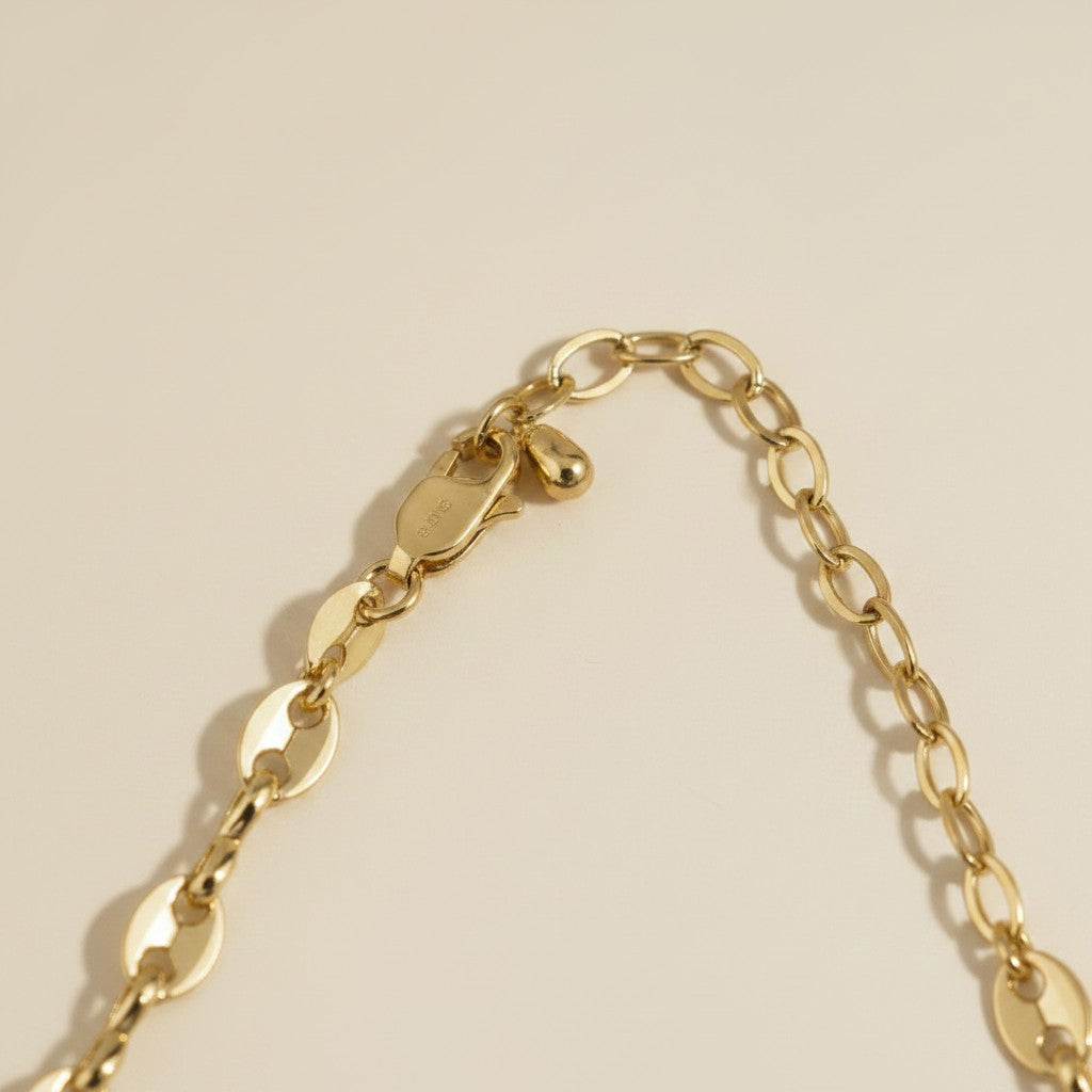 ⚓ 18k Gold Filled CZ Mariner Necklace — The Anchor Chain, Elevated by One Perfect Stone