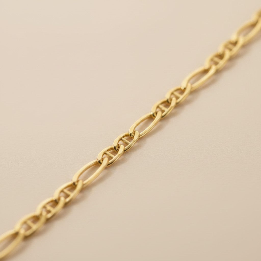 ✨ 18k Gold Filled Figarucci Chain Necklace — Two Classic Chains. One Unique Design. Three Lengths.