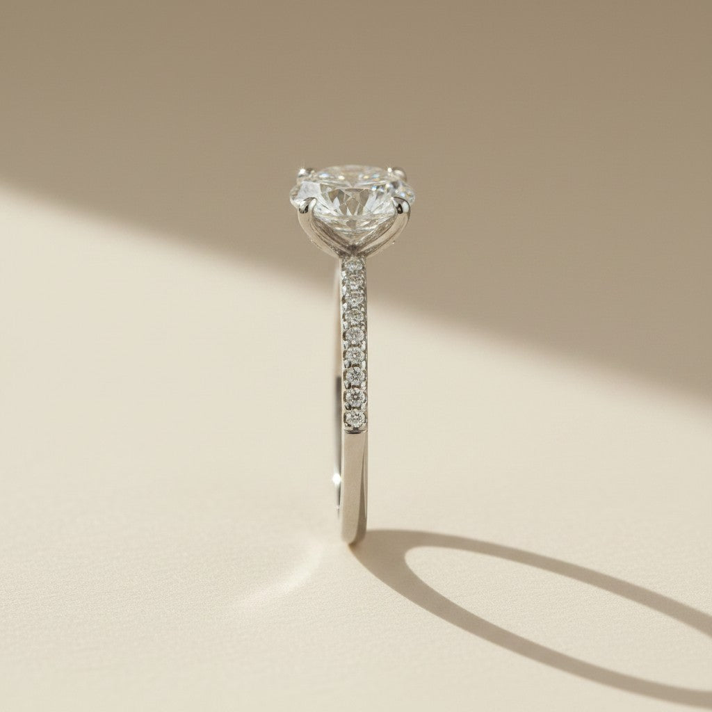 💎 .925 Sterling Silver Moissanite &amp; CZ Band Solitaire Ring — 1.0ct Certified Center. Sparkling Band. Made to be Worn.