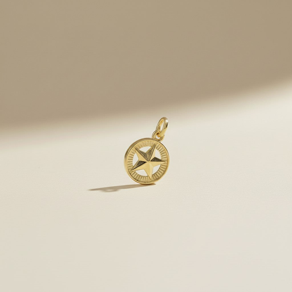 ⭐ 18k Gold Filled Lone Star Charm — Texas Forever, Worn in Gold