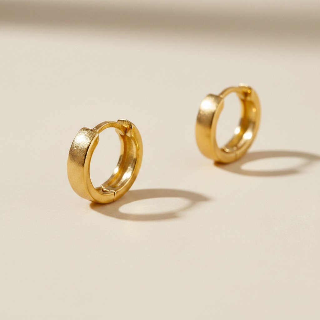 18k Gold Filled Small Clicker Hoop Earrings | Everyday Basic