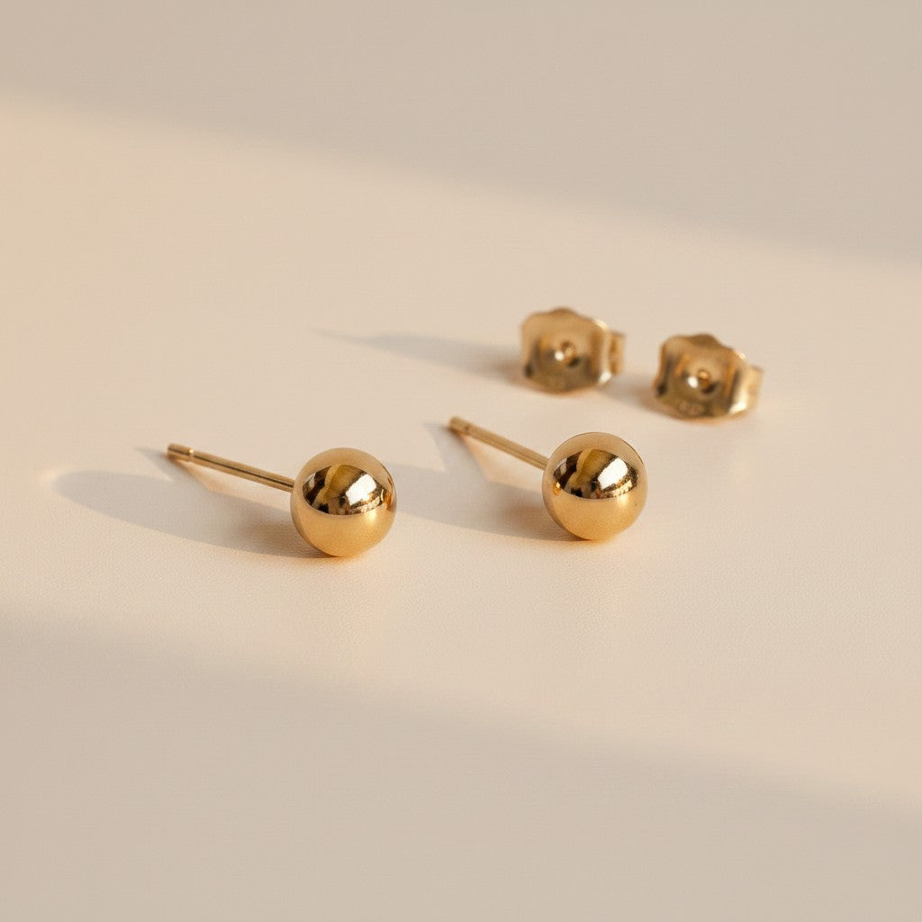 14k Gold Filled 4.0mm Ball Stud Earrings