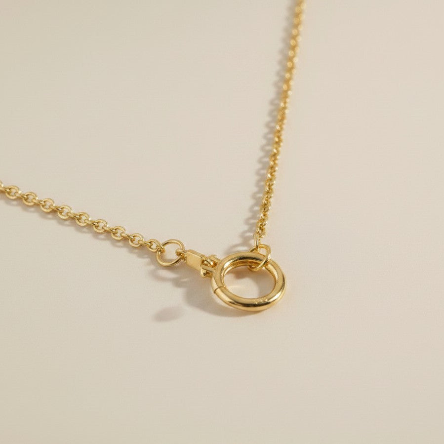 ✨ 18k Gold Filled Rolo Chain Necklace with Clicker Clasp — The Hardware Is the Statement
