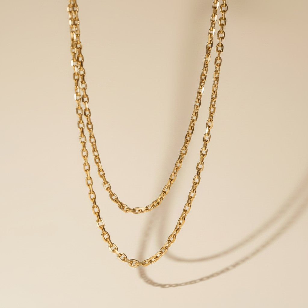 18k Gold Filled 4.5mm Link Chain Necklace | Bold Everyday Essential
