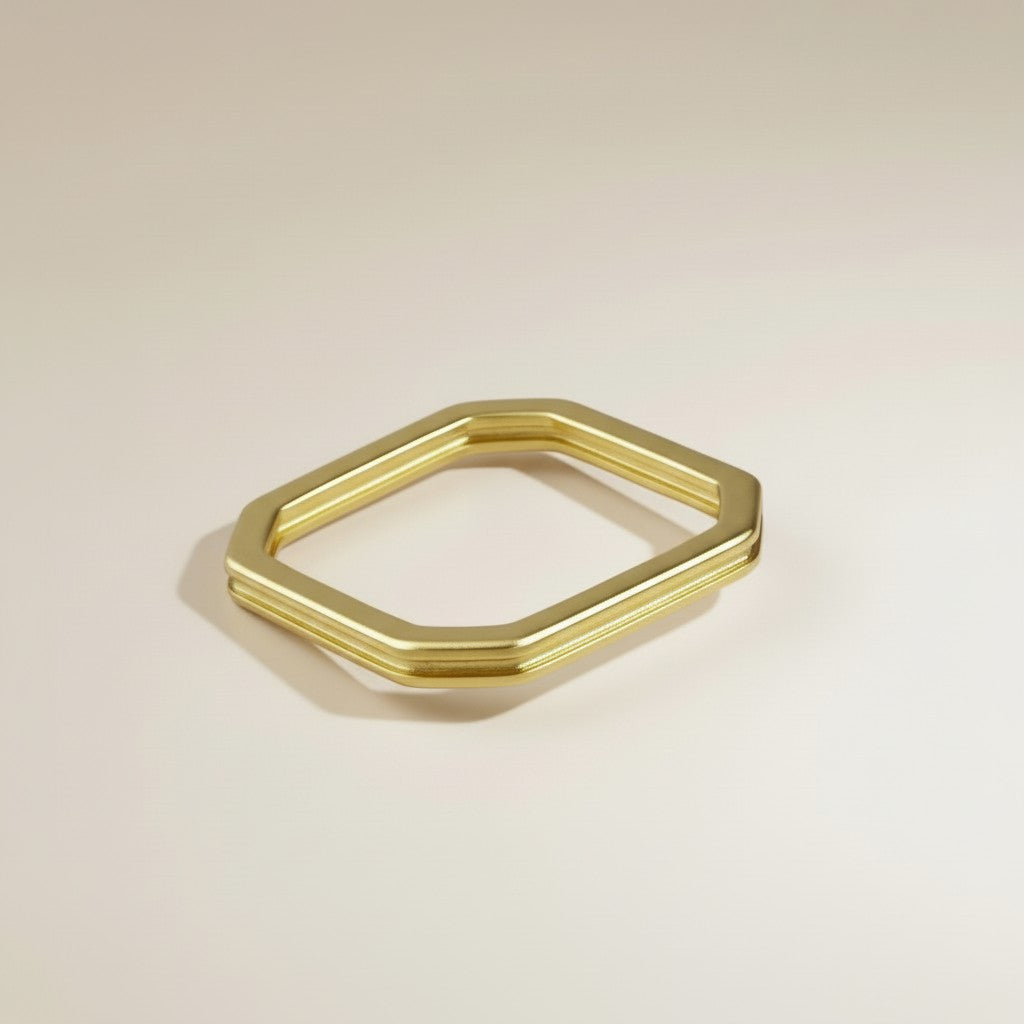 18k Gold Filled Square Shaped Ring