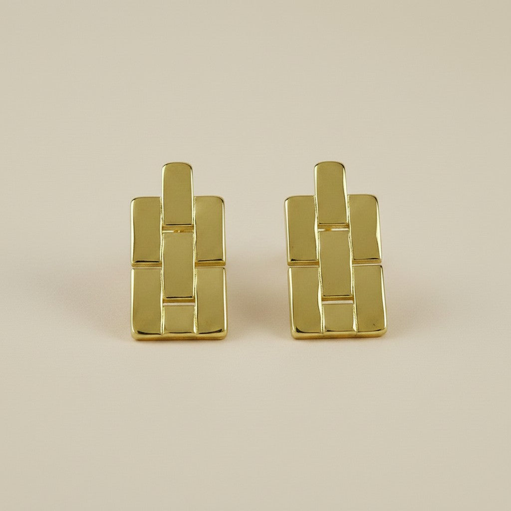 18k Gold Filled Watch Band Drop Earrings — Architectural Luxury, Effortlessly Worn