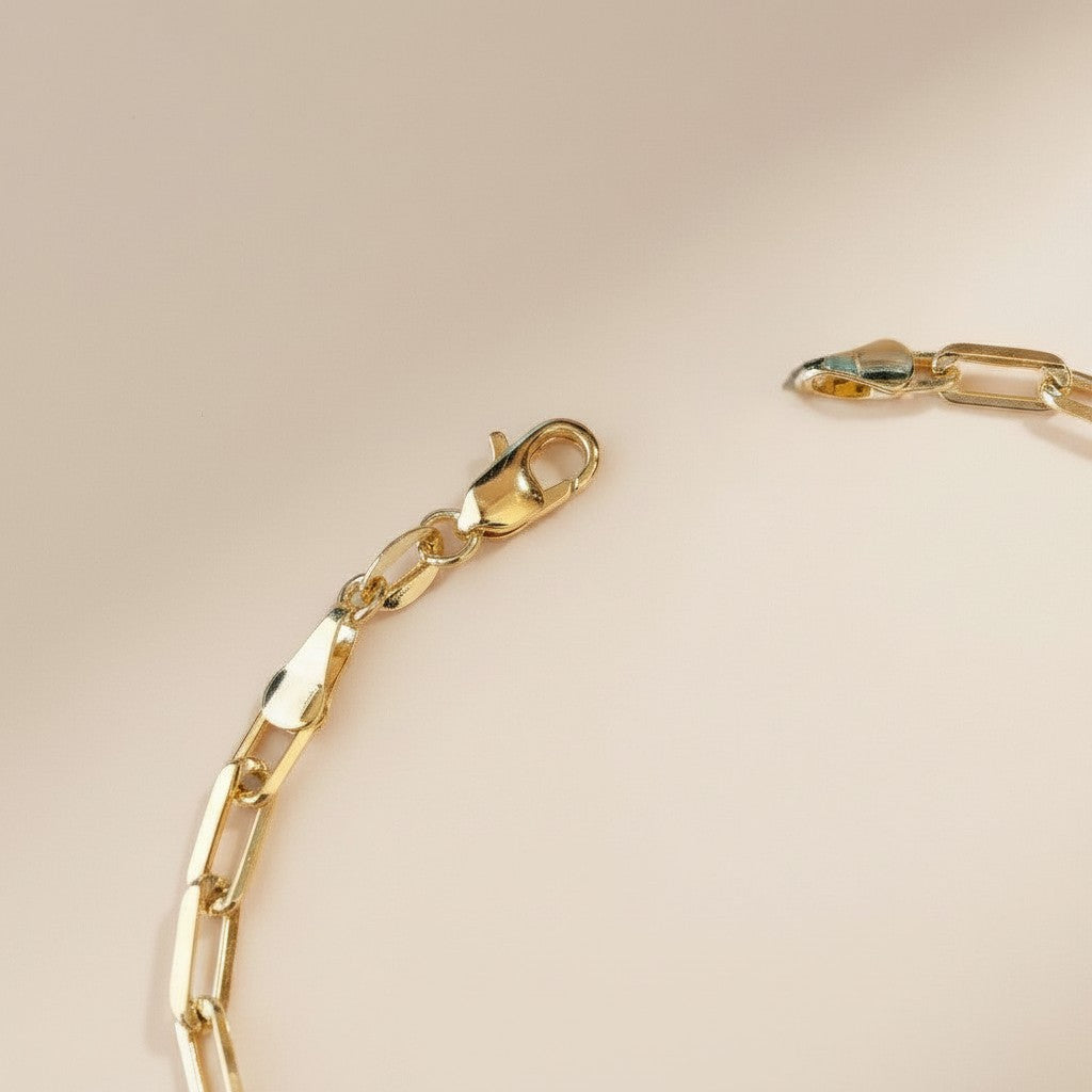 18k Gold Filled Diamond-Cut Paperclip Bracelet — The Chain You Know. A Shine You've Never Seen On It.