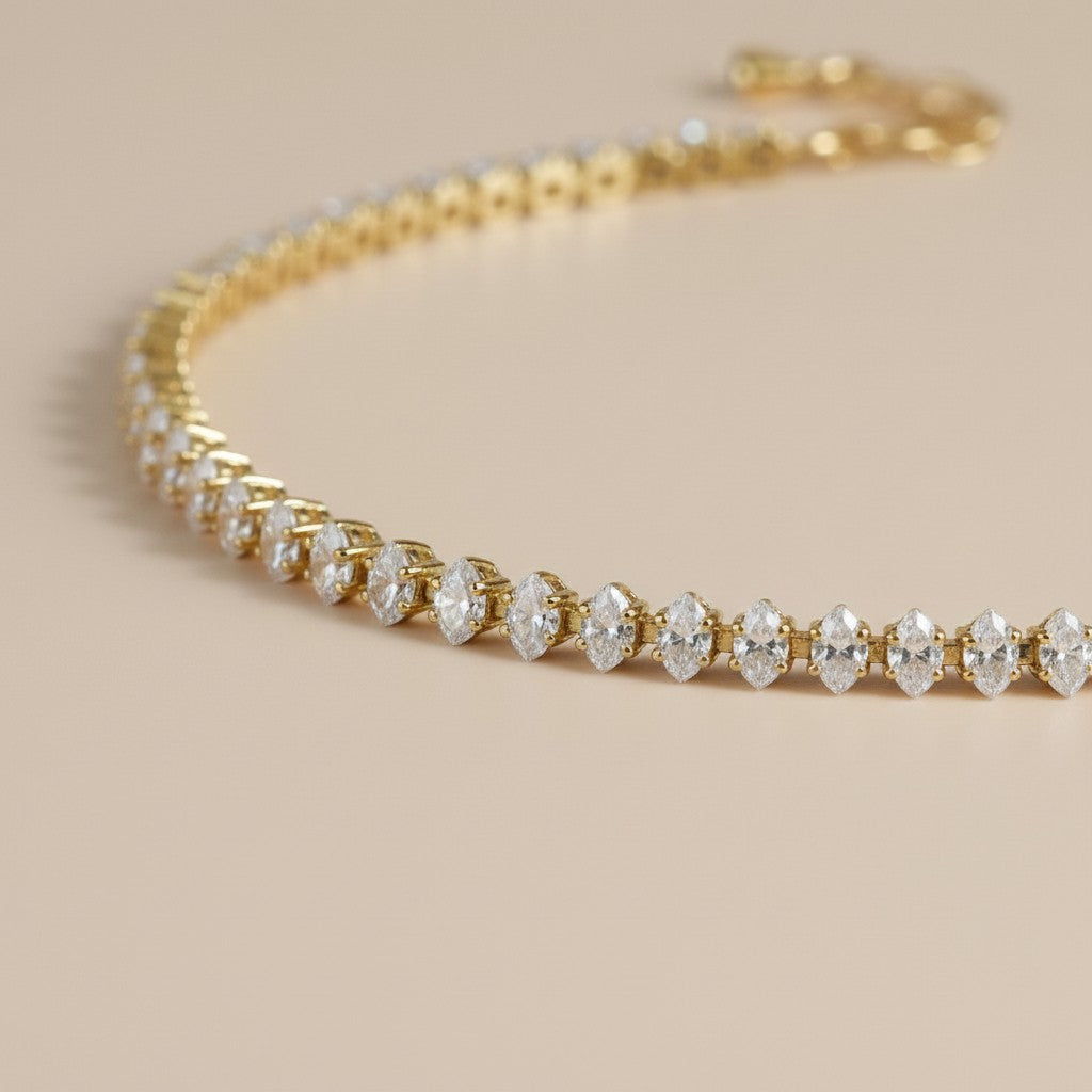 Marquise Tennis Bracelet - Dazzling Elegance That Commands Attention