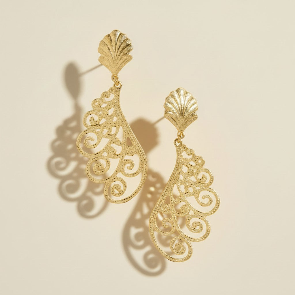 18k Gold Filled Strike Drop Earrings | Bold Geometric Statement