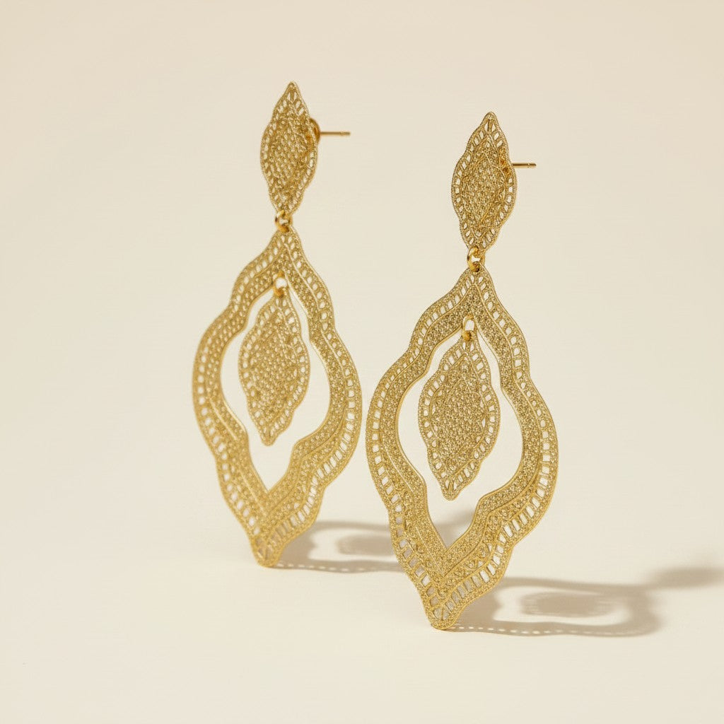 Hollowed Indian Earrings