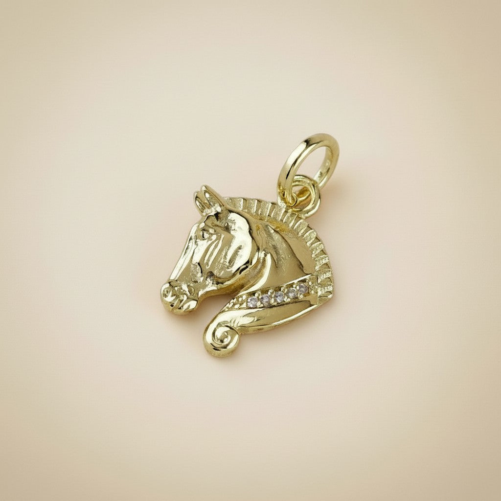 🐴 18k Gold Filled Horse Head Charm — For the Woman Who Has Always Belonged in the Saddle