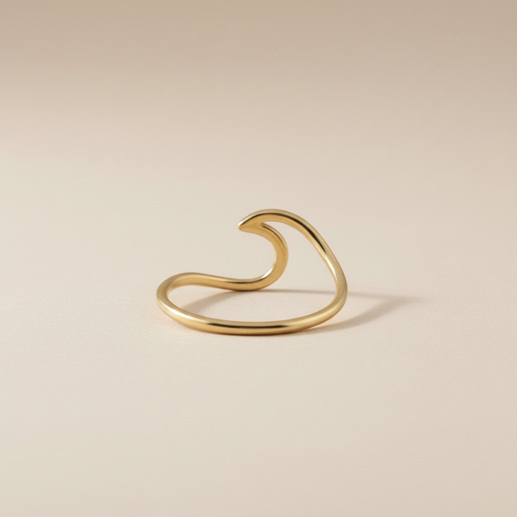 18k Gold Filled Wave Ring