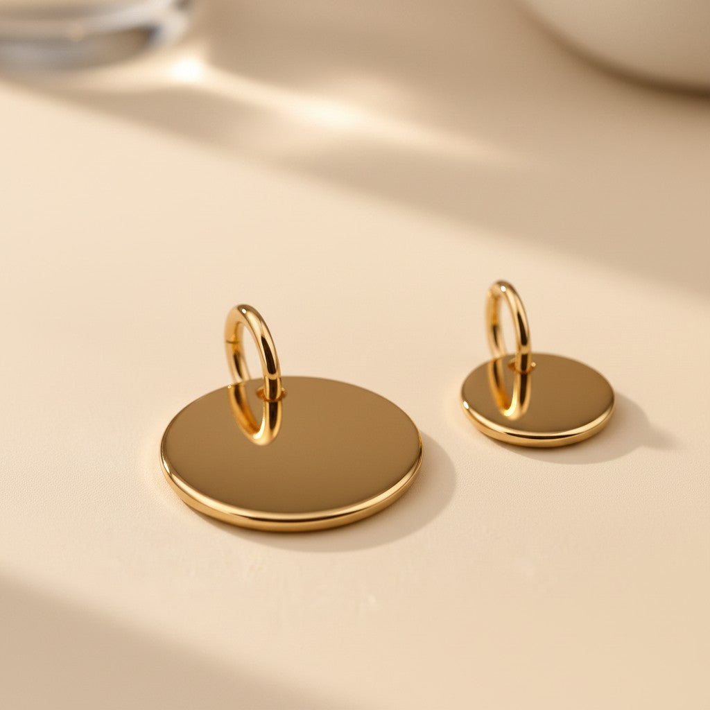 18k Gold Filled Plain Disc Pendant | Personalize Your Own Keepsake
