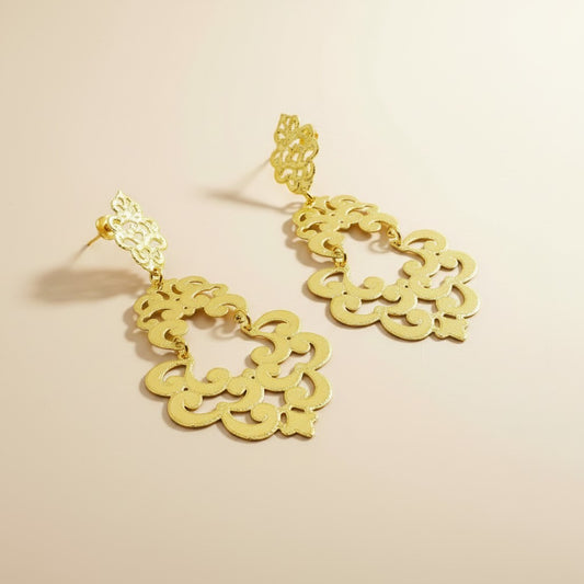 18k Gold Filled Strike Drop Earrings | Bold Geometric Statement