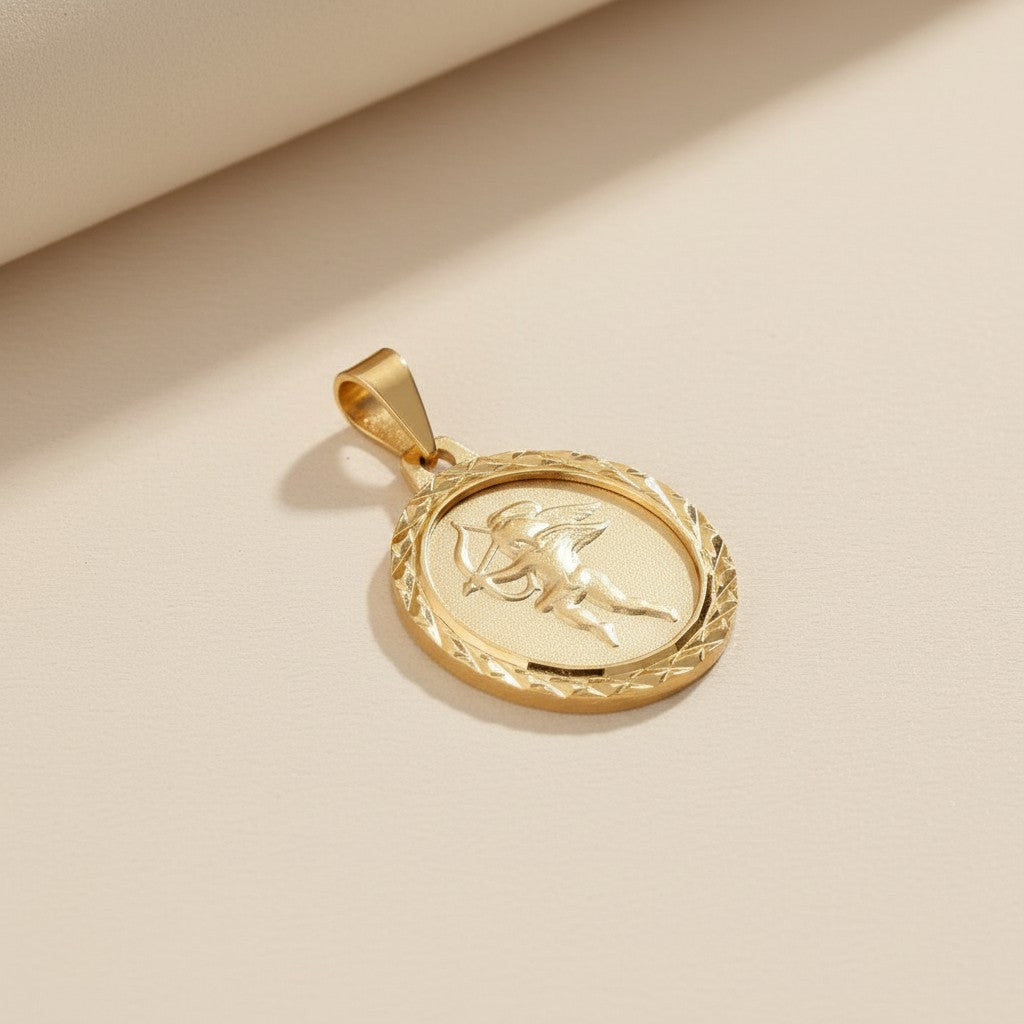 Diamond Cut Cupid Pendant - Love Jewelry
