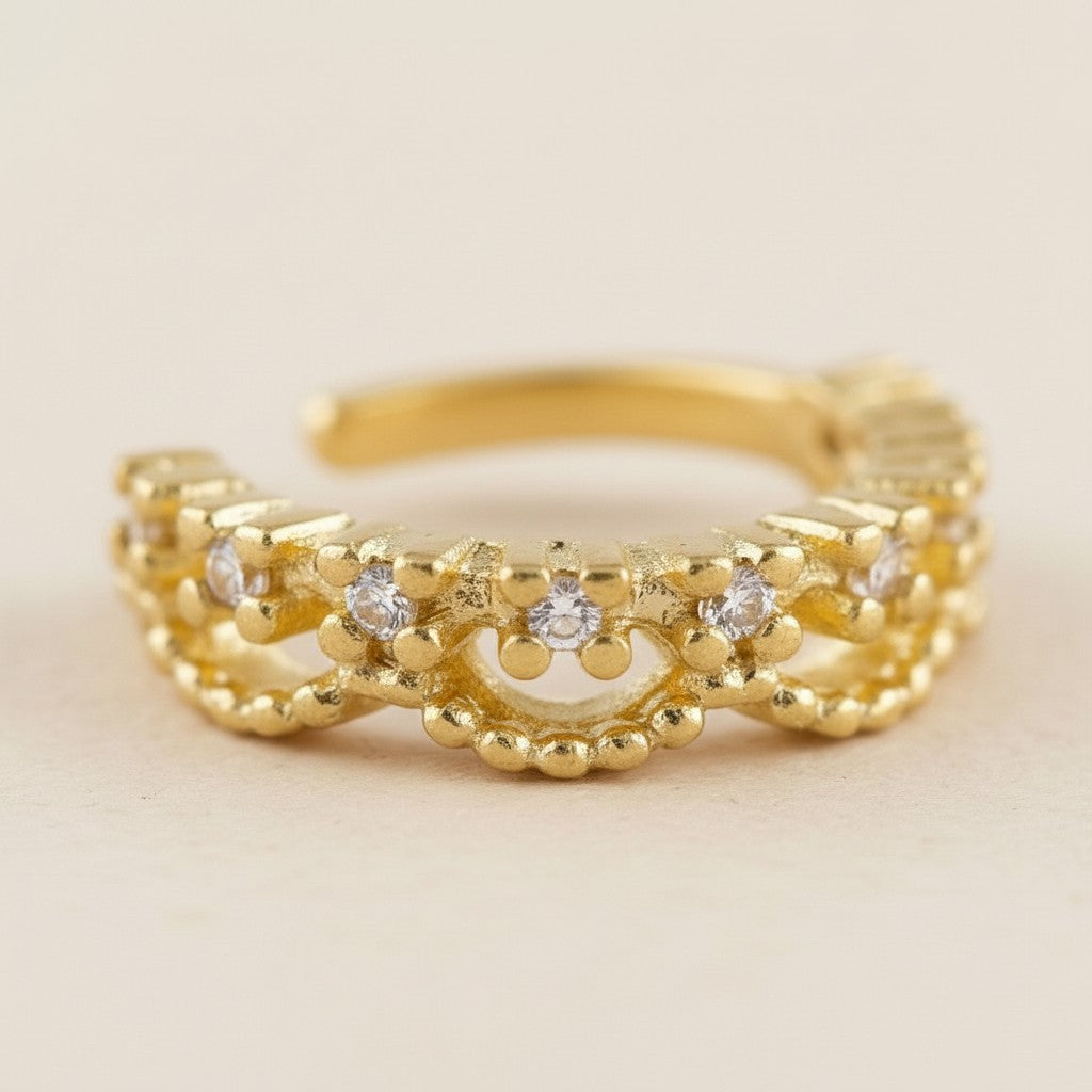 CZ Ear Cuff for Women - Layered Cubic Zirconia No Piercing Earring