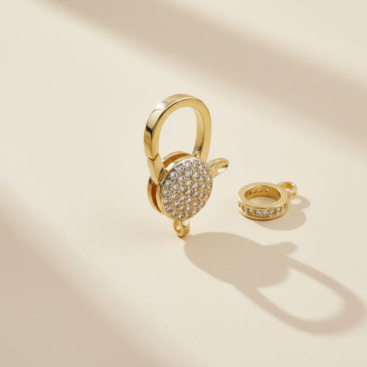 ✨ 18k Gold Filled CZ Lobster Clasp — The Functional Detail That Adds Its Own Sparkle