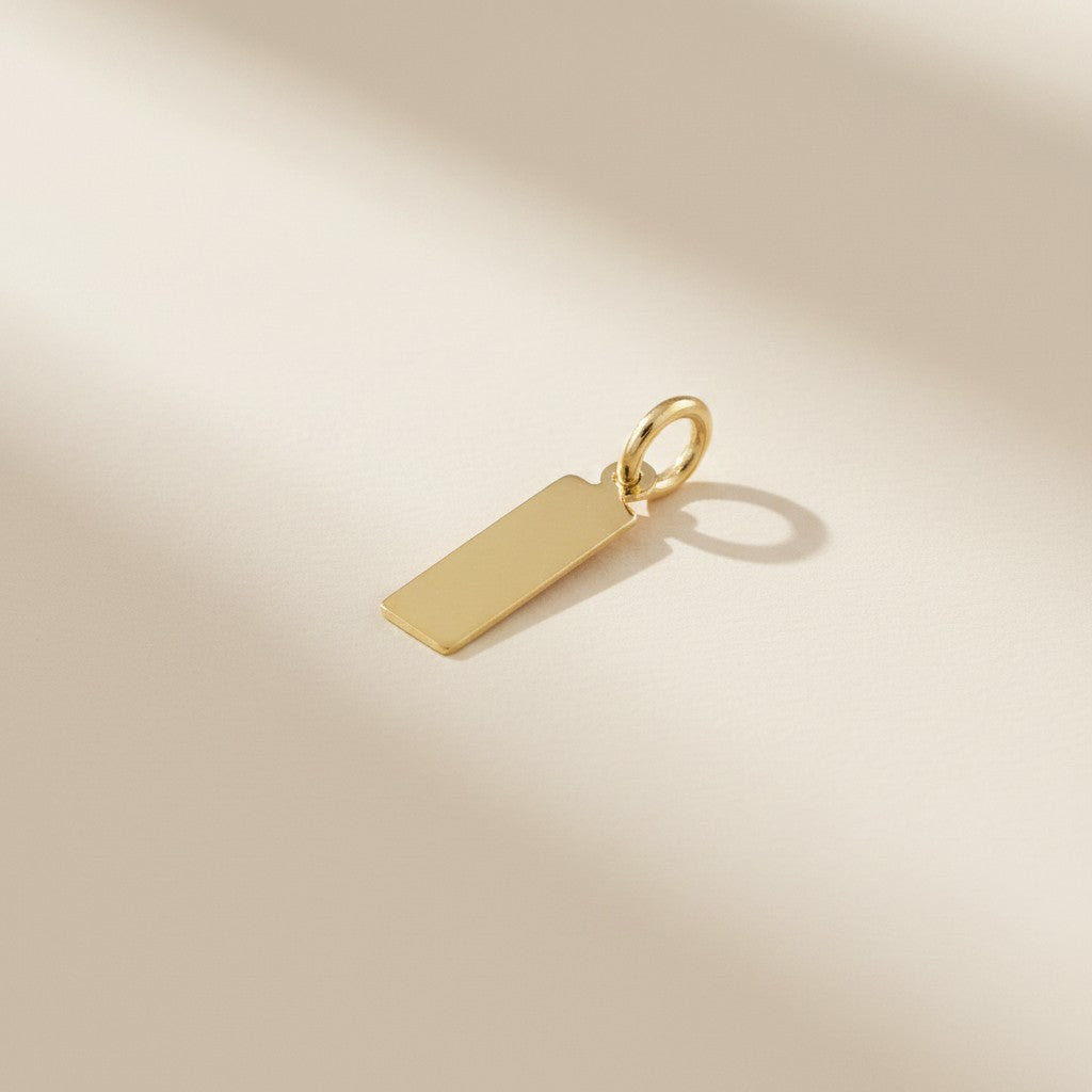 18k Gold Filled Blank Rectangular Tag Findings