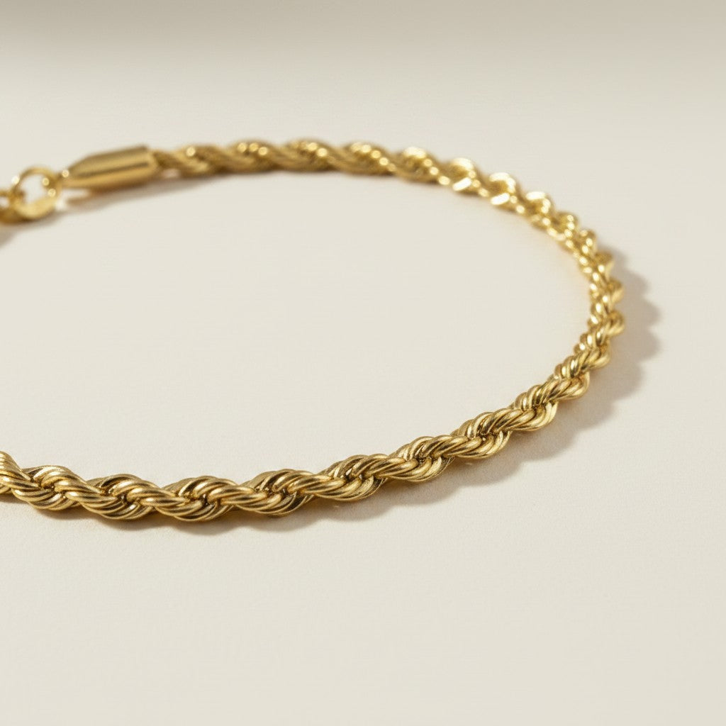 Delicate 18K Gold Filled Rope Bracelet - Your New Everyday Essential