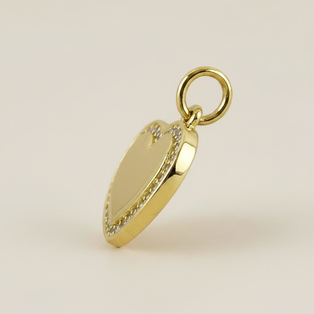 18k Gold Filled Heart Halo Pendant | Romantic Everyday Classic