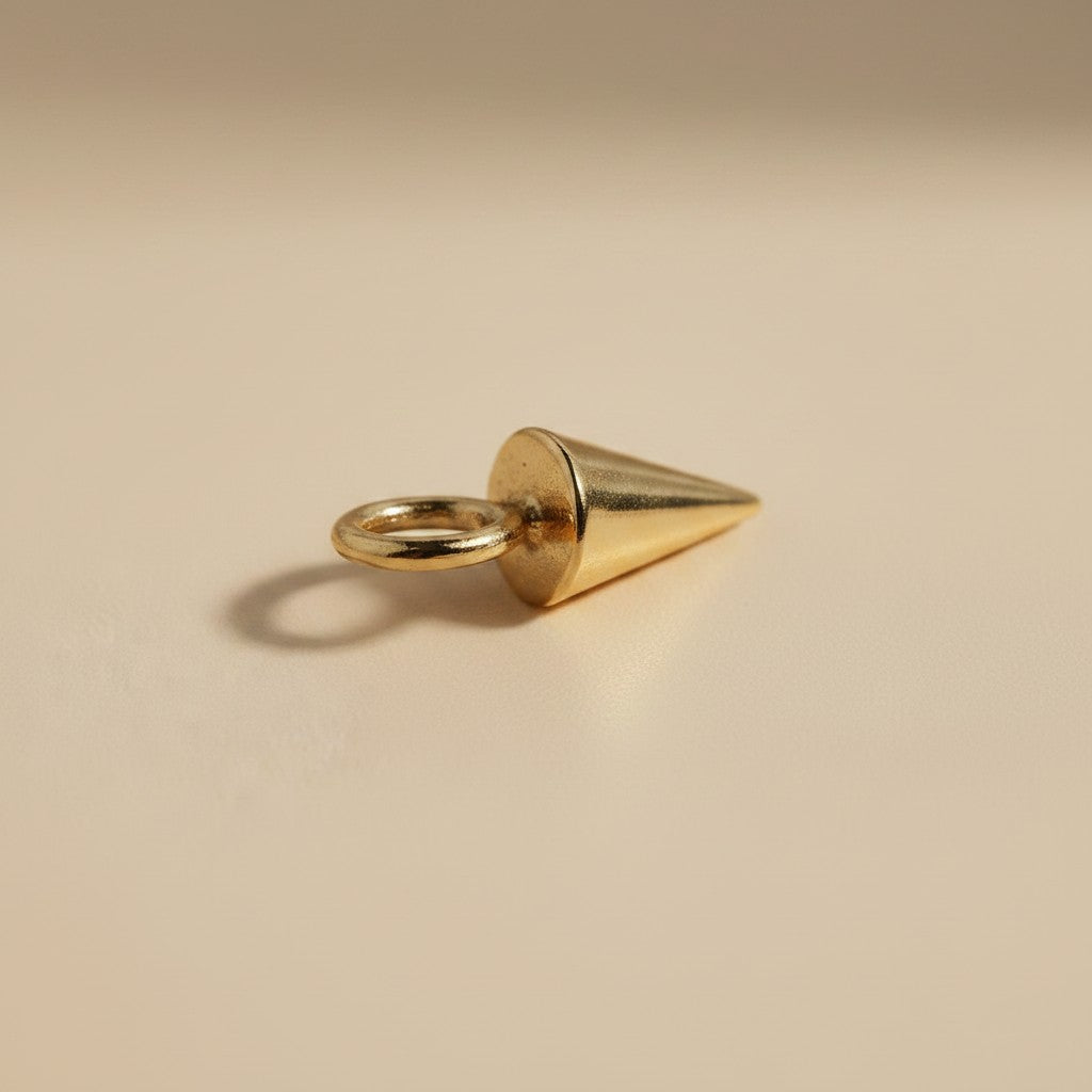 ✨ 18k Gold Filled Mini Cone Earring Charm — The Purest Shape. The Simplest Transformation.
