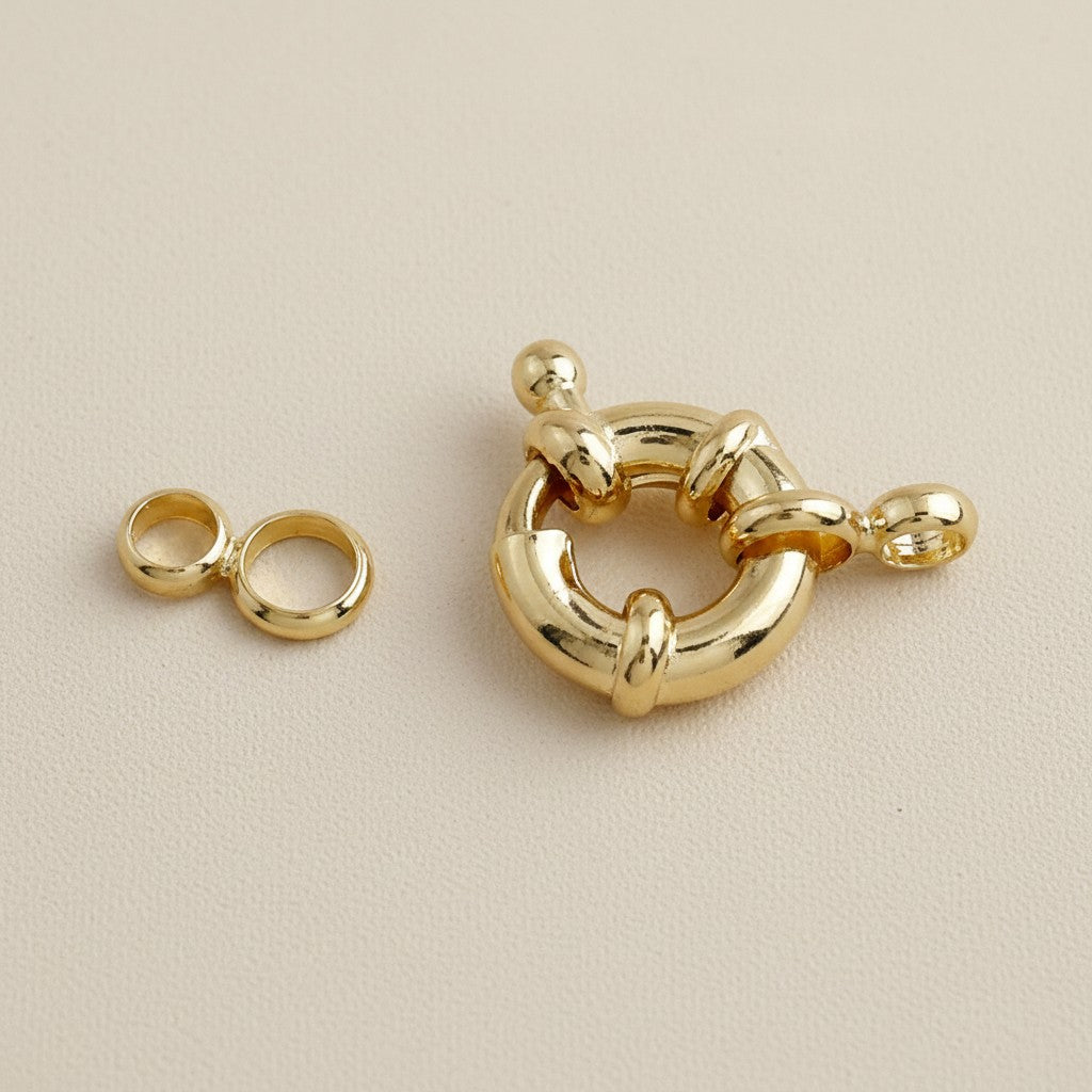 ✨ 18k Gold Filled Spring Ring Clasp — The Finishing Hardware Your Handmade Piece Deserves.