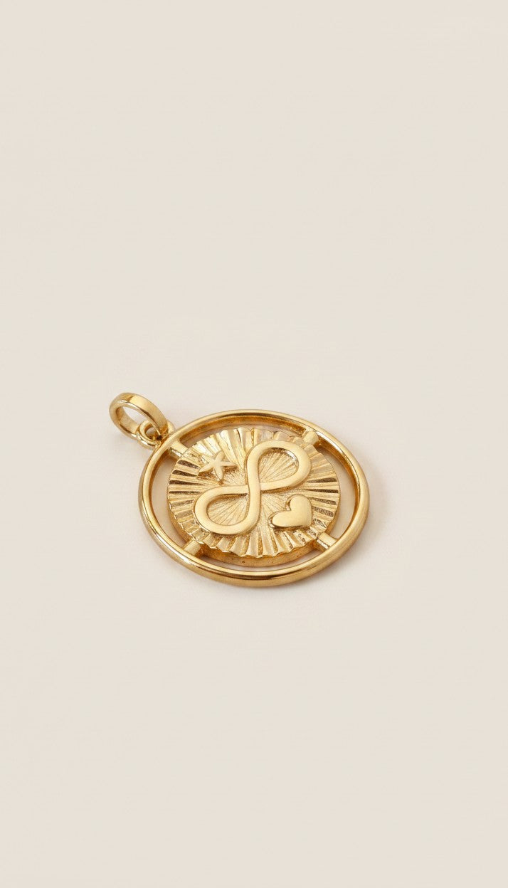 ∞ 18k Gold Filled Infinity Love Medallion Pendant — A Symbol of Forever. A Design Worth Wearing.