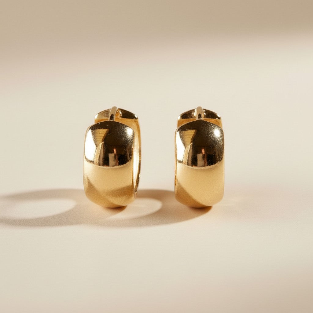 Chunky Hoop Earrings - Waterproof Statement Earrings for Women