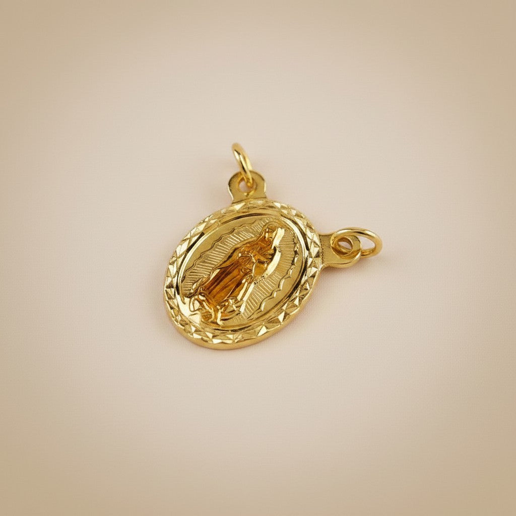 18k Gold Filled Our Lady of Guadalupe Scapular Charm — Faith, Grace & Protection, Worn Always