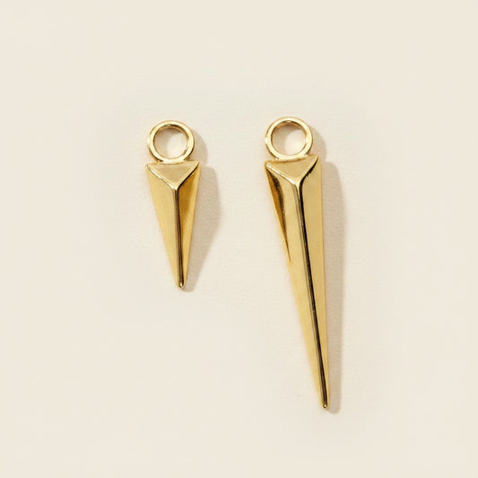 ⚡ 18k Gold Filled Faceted Spear Earring Charm — Add It. Transform the Hoop. Two Sizes.