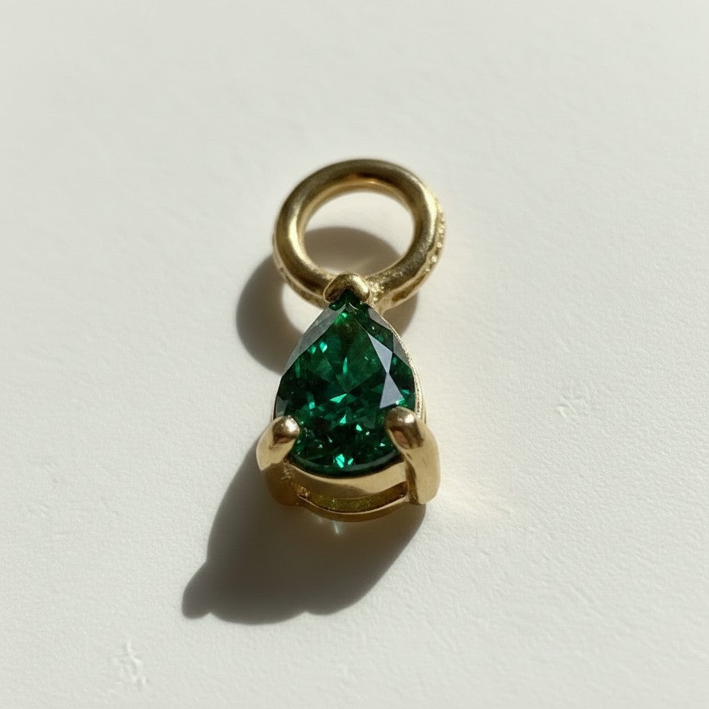 18k Gold Filled Mini Drop Earring Charm | Subtle Sophistication for Your Hoop