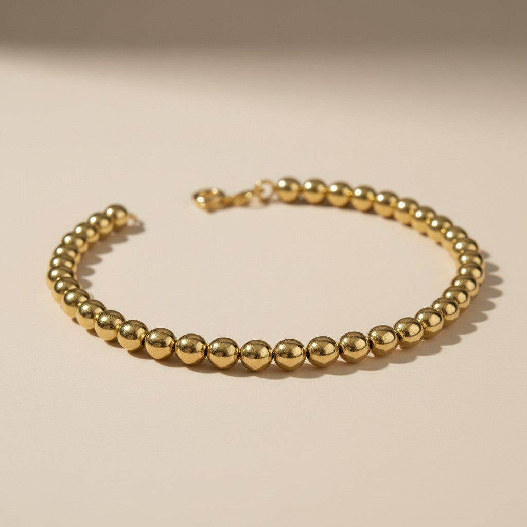 Golden Beaded Bracelet - Effortless Elegance for Every Day