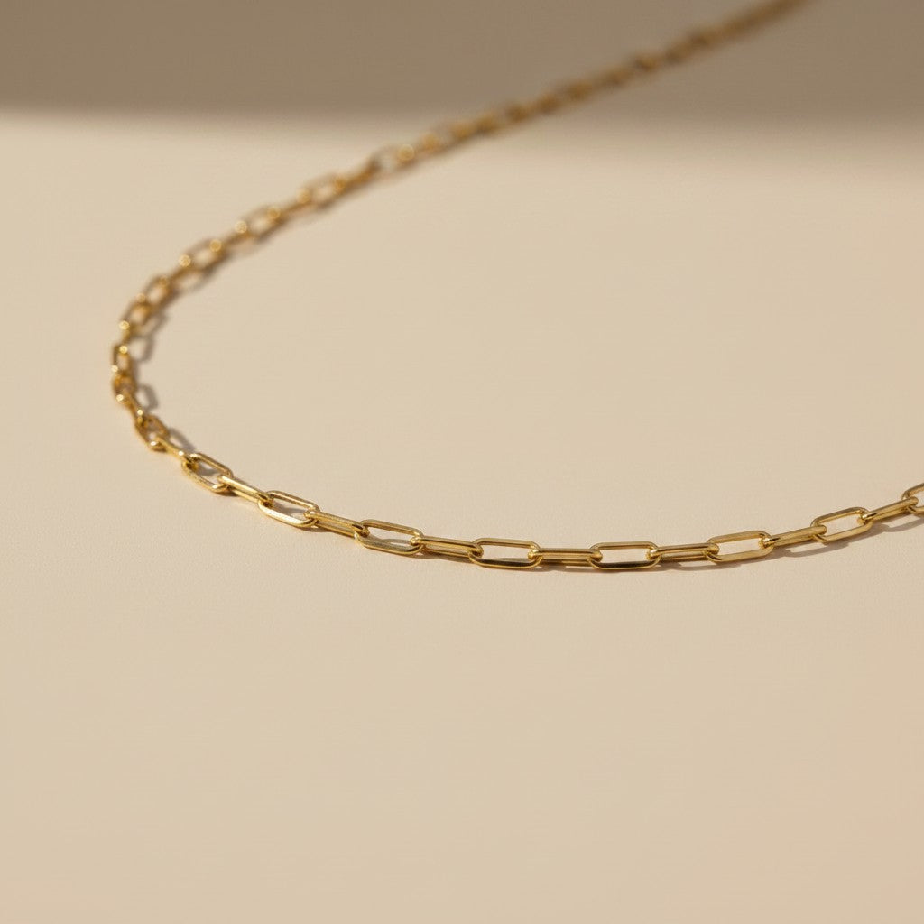 18k Gold Filled Link Chain Necklace | Premium Quality for Jewelry Making