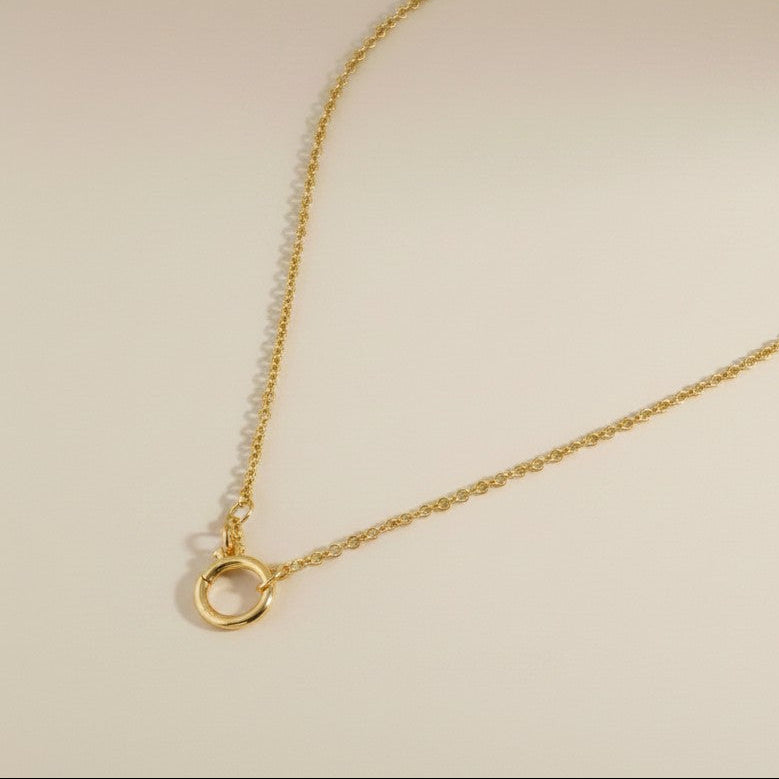 ✨ 18k Gold Filled Rolo Chain Necklace with Clicker Clasp — The Hardware Is the Statement