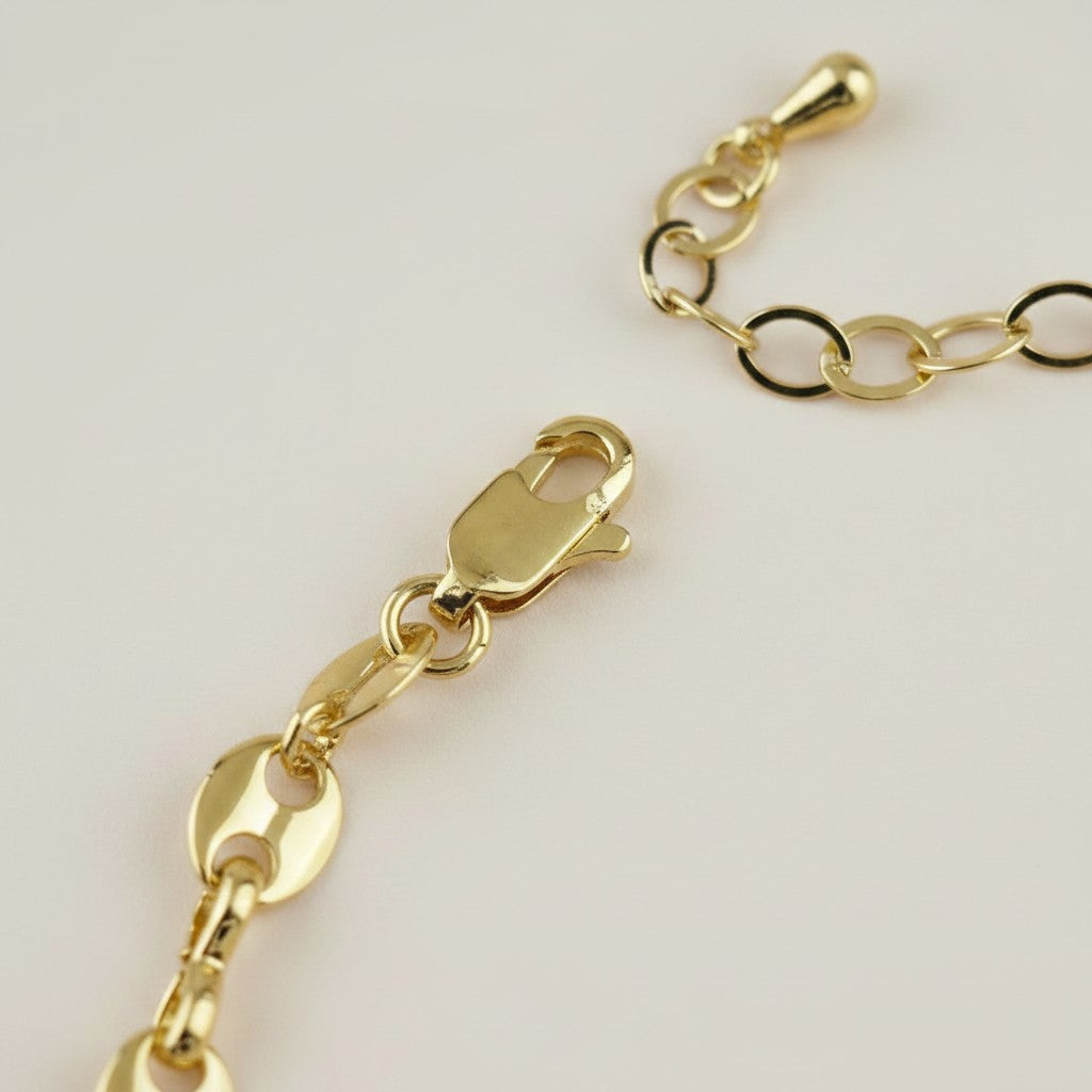 18k Gold Filled CZ Mariner Bracelet — Nautical Boldness. Strategic Sparkle. Always Noticed.