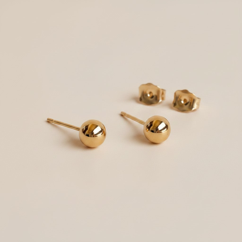 14k Gold Filled 4.0mm Ball Stud Earrings