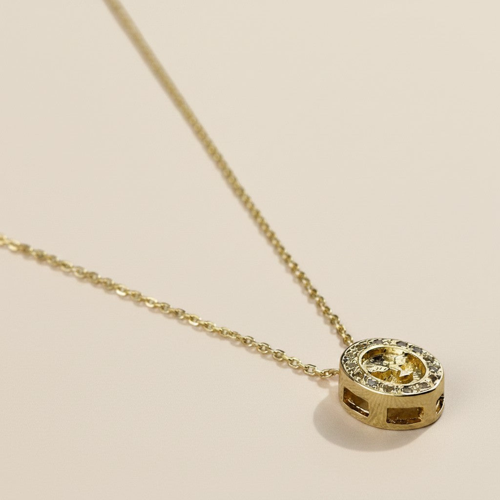 🕊️ 18k Gold Filled Mini Dove CZ Necklace — The Symbol of Peace, Framed in Sparkling Gold.