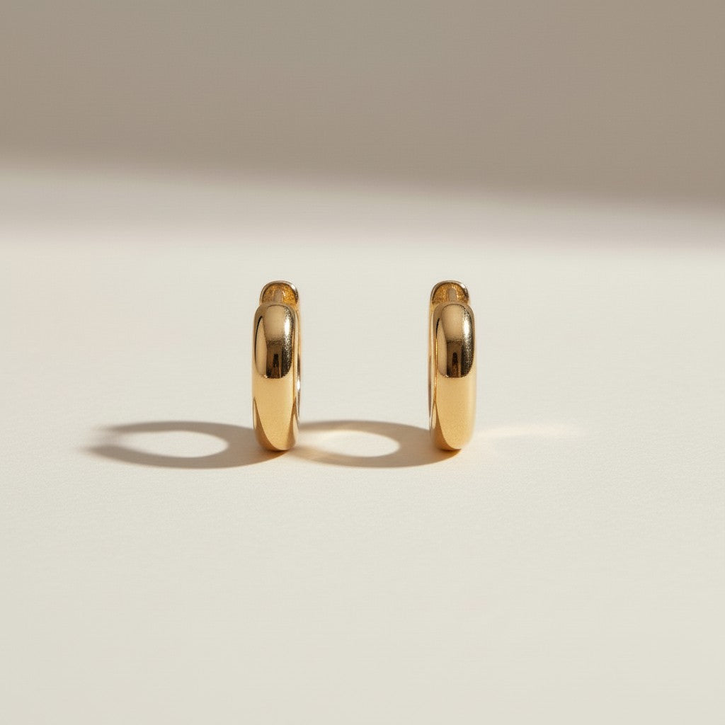 Clicker Hoop Earrings for Women - Small 9mm Hoops Perfect for Ear Stacking, Hypoallergenic & Waterproof