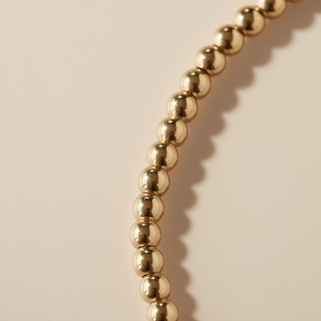 Beaded Bracelet for Women - 2.5mm Ball Bead Chain Bracelet