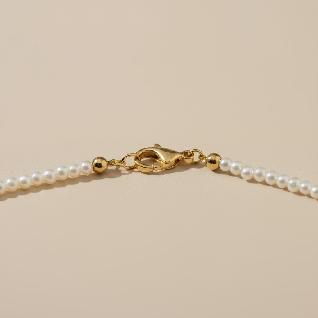 9k Gold Micro Freshwater Pearl Necklace | Understated Luxury