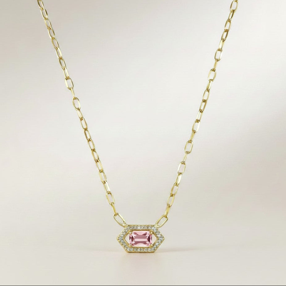 18k Gold Vermeil Birthstone Baguette Necklace — Wear Your Month. Every Single Day.