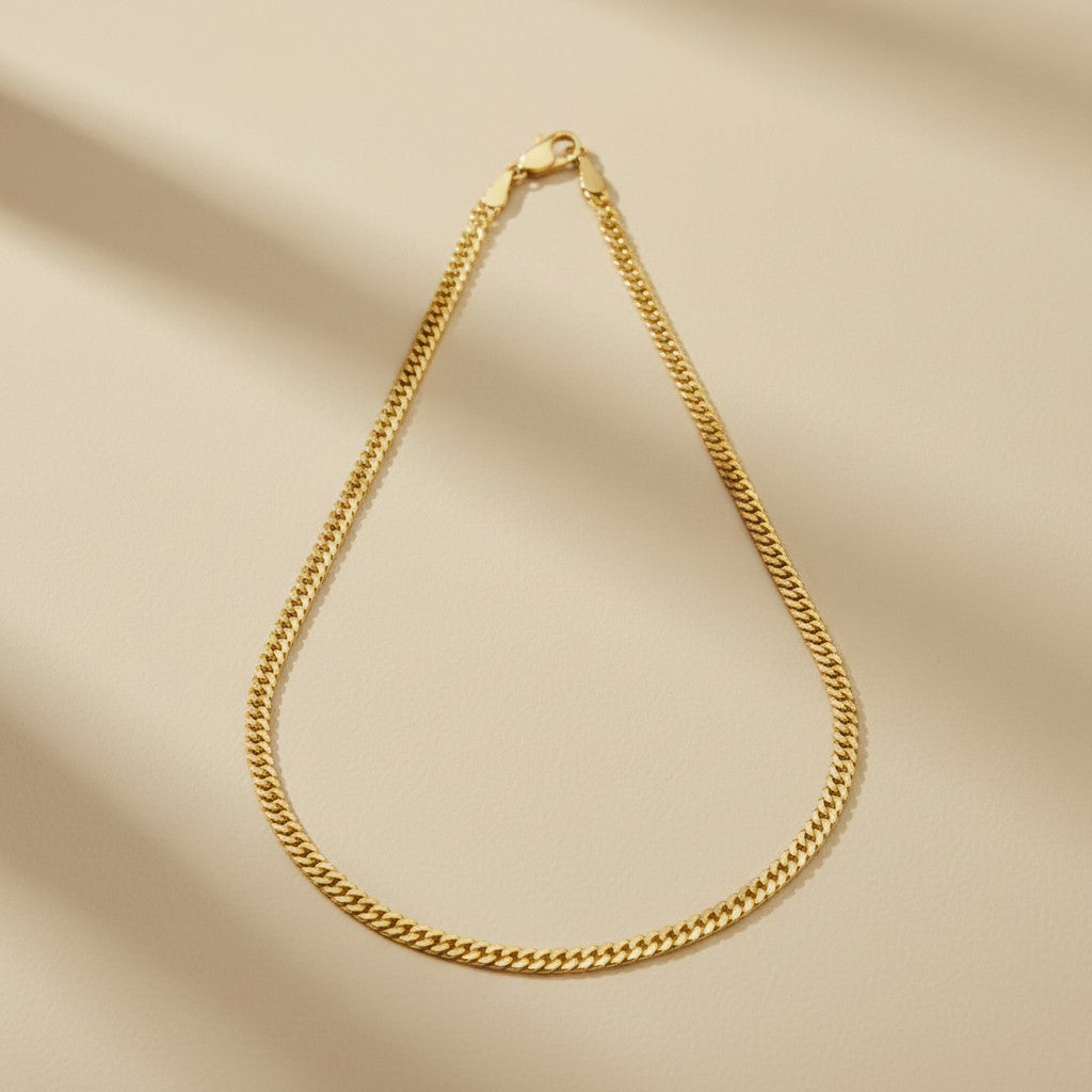 ✨ 18k Gold Filled 4mm Curb Chain Necklace — Substantial. Classic. Four Lengths to Own.