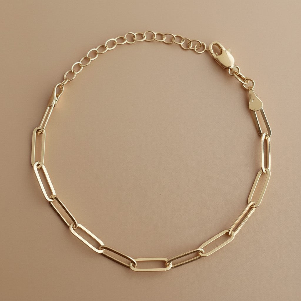 Gold Paperclip Chain Bracelet for Women - Link Bracelet | Trendy Jewelry