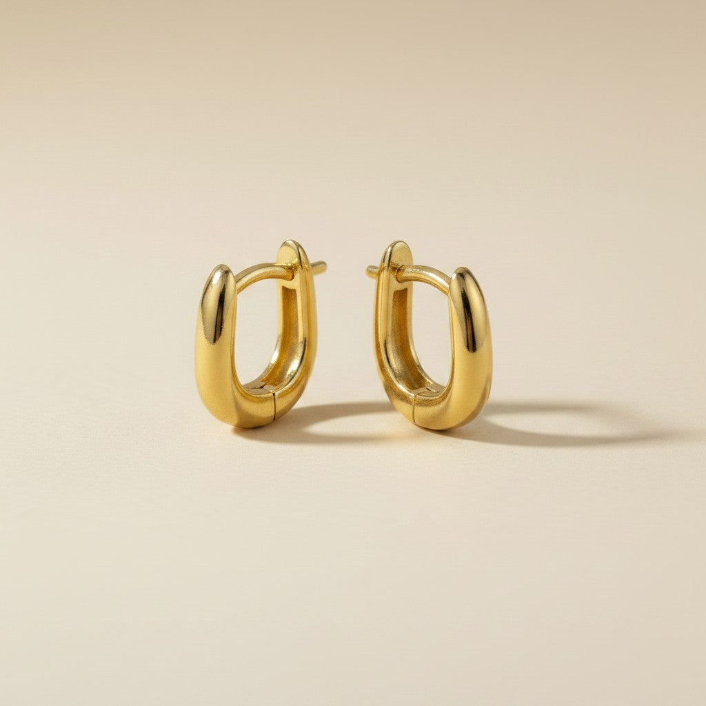 ✨ 18k Gold Filled Mini U Hoop Earrings — The Shape That Changed Everything About Small Hoops