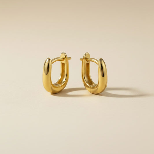 ✨ 18k Gold Filled Mini U Hoop Earrings — The Shape That Changed Everything About Small Hoops